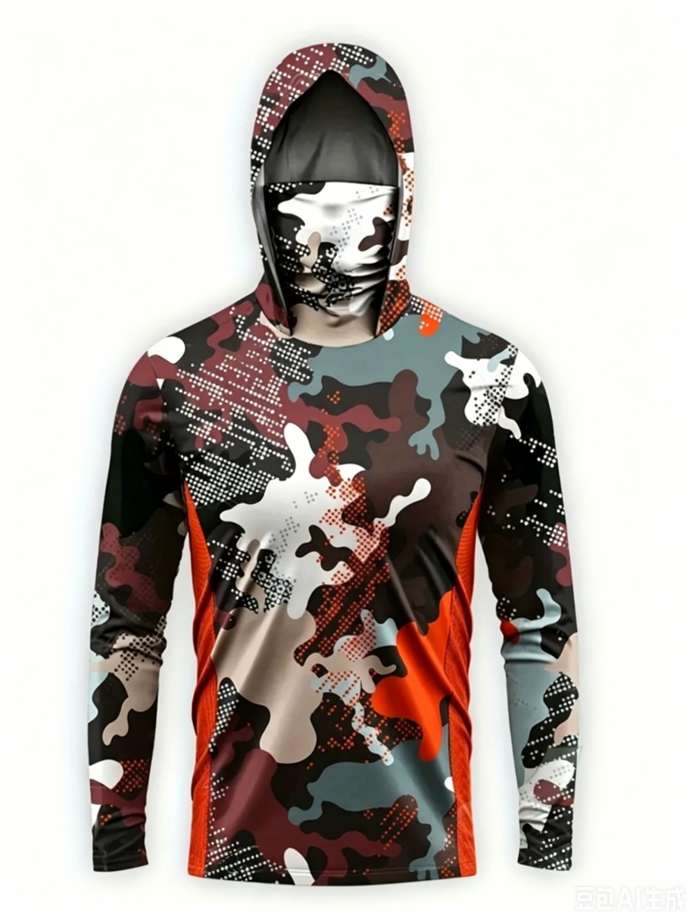 Hoodie Pancing Pria Lengan Pan - Fishing Mask Sun Protection ulasan dan harga